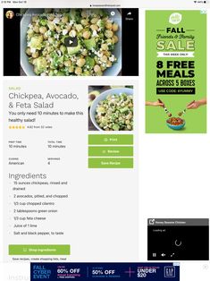 an image of a website page with food items on the front and back pages, including brochures