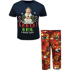 A Christmas classic you will want to wear all season! These pajamas for men feature Elf's Buddy shouting his famous phrase ' Santa! OMG I Know Him'. The tee is a cotton blend, while the coordinating pants are a soft microfleece. These jammies are exactly what you'll want to wear when you watch this holiday favorite this Christmas season. Size: L.  Color: Green.  Gender: male.  Age Group: adult. Pajamas For Men, Elf Man, Famous Phrases, Elf Movie, Christmas Classic, Mens Pajamas Set, Buddy The Elf, Mens Pajamas, The Elf