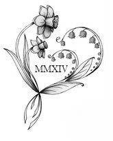 a heart with flowers and the word mmxvi