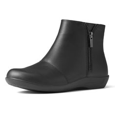 PRICES MAY VARY. Chic Comfort Ankle Boots: Achieve a cool and chic looking with these short boots, suitable for any occasion. These must-have wardrobe staples feature synthetic leather upper, textile lining, and cushioned insole to ensure you all-day comfort Easy to Wear: The side zipper closure ensures quick and hassle-free wear, while the additional decorative zippers elevate the overall style, making a bold fashion statement no matter where your journey takes you Ultimate Comfort: Slide into Womens Flat Boots, Flat Boots For Women, Outsole Design, Womens Boots Flat, Boots Comfortable, Flat Booties, Boots Flat, Boots For Short Women, Women's Ankle Boots