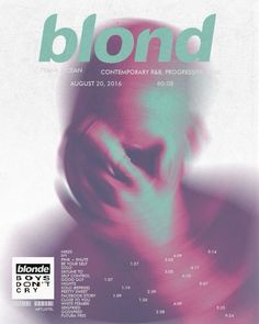 a poster with the words blond written in green and pink on it's face