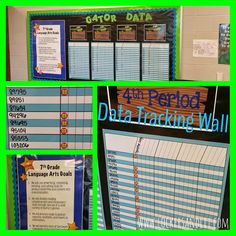 posters and information about data in the classroom