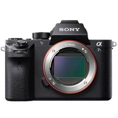 the sony mirrorless camera is shown in this image