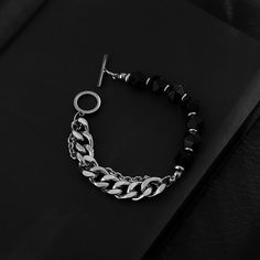 Quantity: 1pc Black Obsidian Bracelet, Obsidian Bracelet, Bracelet Chain, Bracelet Black, Black Obsidian, Crystal Bracelets, Infinity Bracelet, Black Background, Bracelet