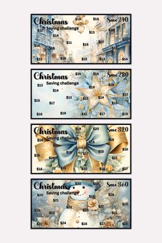 A6 Christmas Savings Challenge Budget Planner