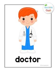 a boy in a doctor outfit with the word doctor on it's back ground