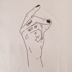 a drawing of a hand with the words samp out of it written on it