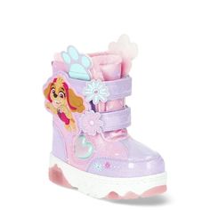 Your little girl will be ready to tackle any snowy mission with her favorite pup, Skye! The Paw Patrol Skye Winter Boots will help keep her cozy this season with its faux fur lined collar and easy on-and-off styling. Featuring an adorable Skye print on the straps and the iconic paw-print icon, she can go from snowy school days to family dinners in warmth and style. Thats not even the most fun partthese boots have a lighted outsole with an on-and-off switch, for even brighter winter days ahead. Size: 9.  Color: Pink.  Gender: female.  Age Group: toddler. Paw Patrol Skye, Girls Winter Boots, Bright Winter, Family Dinners, Winter Days, Winter Day, Toddler Shoes, School Days, Paw Patrol