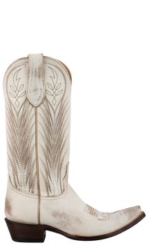 Old Gringo Women's Emmers Vintage White Cowgirl Boots | Pinto Ranch Vintage Snip Toe Heeled Boots For Western Events, Womens Cowgirl Boots Vintage, Luxury Distressed Brown Western Boots, White Cowgirl Boots Vintage, Crocodile Boots, Long Flowing Dresses, White Cowgirl Boots, Leather Cowgirl Boots, Affordable Western Knee-high Cowboy Boots