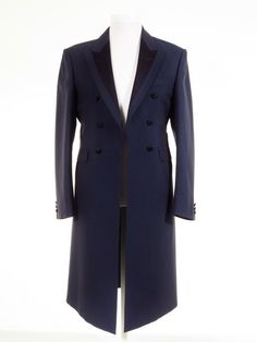 Ex-Hire Mens Frock Coats - Navy Blue Mohair Tonic Wedding Coat - All Sizes Wedding Coat, Frock Coat, Long Coats