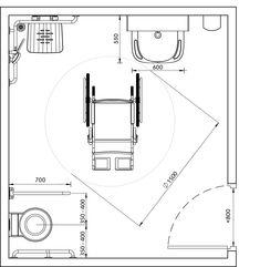 a drawing of a bathroom with a toilet, sink and bathtub in the center