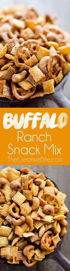 this is an image of buffalo ranch snack mix