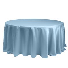 dusty blue tablecloth lamour satin Wedding Reception Table Linens, Style Palette, Blue Tablecloth, Wedding Tablecloths, Elegant Wedding Reception, Table Overlays, Table Runners Wedding, Wedding Reception Tables, Blue Bridal