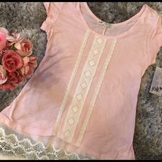 This Is A Very Soft And Airy Top With Lace On The Front & Bottom....100 % Rayon. Brand New With Tags! Pink Summer Tops With Lace Trim, Summer Pink Tops With Lace Trim, Casual Spring Tops With Lace Trim, Casual Lace Trim Tops For Spring, Pink Lace Trim Top For Summer, Cute Tops With Lace Trim For Day Out, Cute Lace Trim Tops For Day Out, Cute Summer Lace Top, Cute White Lace Top