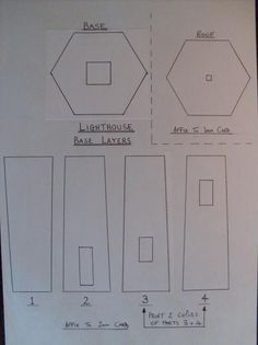 the diagram shows how to make an octagonal base