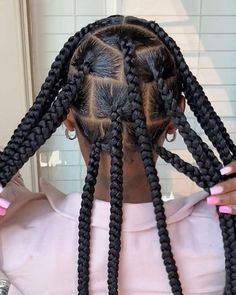 Jumbo Braids For Kids, 8 Jumbo Box Braids, Jumbo Box Braids Kids, Quick Box Braids, 6 Jumbo Box Braids, Knotless Jumbo Braids, Large Knotless Braids Hairstyles, Jumbo Knotless, Big Box Braids