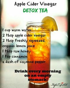 Acv Shots, Jus Lemon, Acv Drink, Apple Cider Vinegar Remedies, Detox Tea Recipe, Apple Cider Vinegar Detox, Full Body Detox, Makeup Tip, Natural Detox Drinks