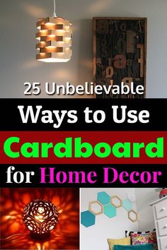 25 unbelievable ways to use card board for home decor - diy crafts and projects