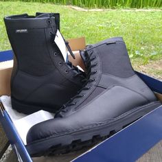 New Men's Black Durashock Boots By Bates. Lightweight With Side Zipper. Full Grain Leather Uppers. Brand New With Original Box And Tags. 100% Comfort Guarantee Offered By Bates Footwear. They Agree To Take The Boots Back Within 90 Days If The Purchaser Is Not Satisfied. Detailed Information On How To Return Is Included With Each Pair. Casual Black Waterproof Boots, Shock Resistant, Casual Black Waterproof Boots With Shock Resistance, Casual Black Waterproof Boots Shock Resistant, Black High-top Shock Resistant Boots, Shock Resistant Black Leather Boots, Black Leather Shock Resistant Boots, Casual Black Shock Resistant Work Boots, Casual Black Work Boots With Shock Resistance, Casual Black Work Boots Shock Resistant