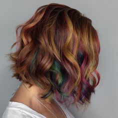 cool 35 Interesting Ideas with Peek a BoosInspiring Fresh Colors Check more at ://newaylook.com/best-ideas-with-peek-a-boos/ Short Balayage, Underlights Hair, Penteado Cabelo Curto, Ombre Hair Color, Hair Color Balayage, Mermaid Hair, Hair Color Trends, Peek A Boo, Hair Today