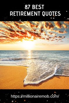 the beach with waves and sun in the background