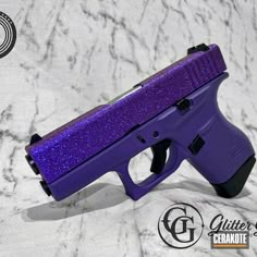 Glock19 Custom Color, Glock19 Custom Purple, Cerakote Ideas, Big Girl Toys, Purple Hands, Home Defense, Purple Rhinestone, Bright Purple, Tactical Gear