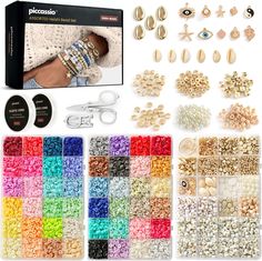 the kit includes many different beads and accessories