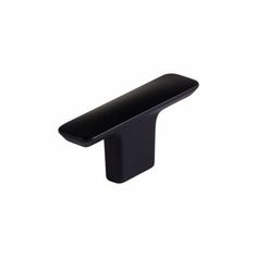 a black door handle on a white background