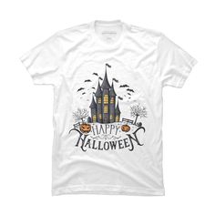 Happy Halloween is a cozy ring spun cotton t-shirt designed by darkstroke for Design By Humans. Pick up this tee and support one of our global artists today. Size: small. Color: white. Gender: male. Age Group: adult. Pattern: Building. Sleeve Packaging, Apparel Design, The Happy, Workout Shorts, Cotton T Shirt, Happy Halloween, Fitness Fashion, Cotton Tshirt, Spun Cotton