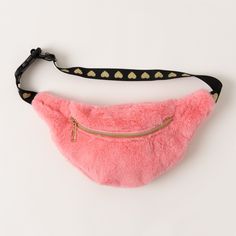 Geranium Pink Cheap Pink Pouch Belt Bag, Cheap Pink Belt Bag For School, Cheap Pink Belt Bag, Cheap Pink Belt Bag For Women, Affordable Pink Belt Bag For School, Fur Belt, Gold Hearts, Pink Outfits, Waist Pack