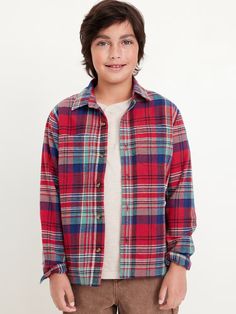 Long-Sleeve Flannel Pocket Shirt for Boys | Old Navy Flannel Boys, Shirt For Boys, Pajamas Gift, Long Sleeve Flannel, Family Maternity, Family Pajamas, Pocket Shirt, Boys Long Sleeve, Red Plaid