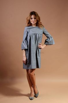 Midi tunic dress, party dress, puffy sleeves, babydoll dress. The products are made to order so any size will be ready for shipping in 2-3 weeks after payment. If you don't have a standard size, please send me your measurements following the instructions from this video: https://www.youtube.com/watch?v=TMaGDaDHY_M S (36) bust: 83cm waist: 64cm hips: 89cm M (38) bust: 87cm waist: 68cm hips: 93cm L (40) bust: 91cm waist: 72cm hips: 97cm 42 - bust 95cm waist 76cm hips 101cm 44 - bust-100cm waist 81 Party A-line Mini Dress With Gathered Sleeves, Balloon Sleeve Party Dress With Ruffles, Party Dress With Ruffles And Balloon Sleeves, Chic A-line Dress With Gathered Sleeves, Party Dress With Gathered Bishop Sleeves, Party A-line Dress With Gathered Sleeves, Flowy A-line Dress With Pleated Sleeves, Chic A-line Mini Dress With Gathered Sleeves, Billowy Bishop Sleeve Dresses For Fall