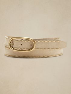 MULTI STUDDED | Banana Republic Chic Fall Belts, Elegant Belt With Removable Buckle For Spring, Elegant Adjustable Belts For Fall, Elegant Leather Belt With Embroidery, Chic Leather Belt With Embroidery, Chic Embroidered Leather Belt, Chic Beige Fitted Belt, Chic Fitted Beige Belt, Casual Embroidered Belt For Spring