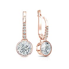 Dangle studs bezel diamond earrings with a total carat weight of 1.75ct. center stone make a stylish statement in beauty and with 0.10 ct. total weight of small round diamonds, this 14k rose gold earrings has a total weight of 1.85 ct. sparkling round-cut natural diamonds. Fur Embroidery, Black Diamond Pendant, Winter Florals, Black Diamond Studs, Round Diamond Earrings, Halo Diamond Earrings, Solitaire Diamond Pendant, Colored Diamond Rings, Earrings Round