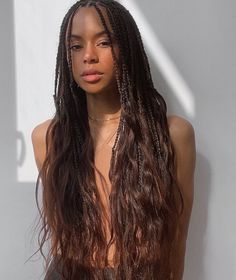 Braids Summer 2024, Zoey Kravitz Braids, Knotless Box Braids Ideas, Box Braids Ideas, Knotless Box Braids, Braids Ideas, Cute Box Braids Hairstyles