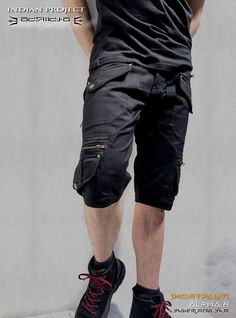 You can view all available Shortpants listed by sizes (copy & paste our link):  https://urls.fr/jlOb34 THIS DESIGN WILL BE RESTOCKED ALL SIZES & READY to ORDER at END SEPTEMBER 2024 Stay Tuned ! INDIAN PROJECT Alternative Clothing Goa (2004-2024) ALPHA-B Black :: Short pant in stretch Denim Coton fabric 4 front pockets 4 back pockets 4 side pockets 2 "secret pockets" Metal buckle (keys holder) on side. Premium Quality Zippers by YKK. Please provide us with a telephone number (with country code) Gothic Black Bottoms For Festival, Black Cotton Shorts For Alternative Fashion, Gothic Cotton Bottoms For Festival, Black Cotton Shorts For Festival, Gothic Bottoms With Cargo Pockets For Streetwear, Gothic Bottoms With Pockets For Streetwear, Gothic Streetwear Bottoms With Pockets, Black Festival Pants With Belt Loops, Black Pants With Belt Loops For Festival