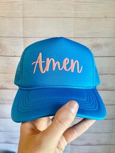 Get ready to be obsessed with your new Christian Foam Trucker Hat! Keep up with the latest trends while also spreading your faith!  Hats are one size fits most and 100% polyester! While they are durable, we suggest not fully submerging them in water!  Did we mention these make the perfect Christian gift?! Handmade with love by us for you! Faith Hats, Mesh Cap, Christian Clothing, Gift Handmade, Clothing Boutique, Christian Gifts, Trucker Cap, Caps Hats, Trucker Hat