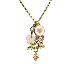 This glamorously gorgeous pink heart crystal necklace is the perfect gift for the mom in your life. From Anne Koplik. Pink Heart Crystal, Heart Crystal Necklace, Heart Crystal, Pink Heart, Crystal Necklace, Gold Tones, Jewelry Necklaces, Perfect Gift, Crystals