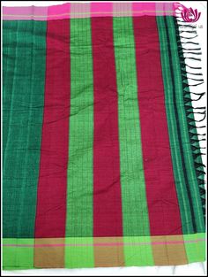 Patteda Anchu sarees are handwoven Handloom sarees from in and around the Villages of Gajendragarh,Karnataka. The saree is name after it’s border and checks pattern is also know as Dundina seraa, devaru seraa,laxmi seraa or pooja seraa. This Patteda Anchu saree is certified with a Handloom Mark and is perfect for the summer weather. It is lightweight for comfort and features a Green body with a Ganga Jamuna border in pink and Green . The modern yet elegant design makes any outing special and inc Traditional Green Handloom Dupatta, Green Handloom Cotton Silk Saree, Traditional Multicolor Handloom Pre-draped Saree, Green Cotton Silk Handloom Saree, Traditional Green Handloom Saree, Green Cotton Saree With Traditional Patterns, Green Cotton Dupatta With Zari Weaving, Multicolor Cotton Silk Traditional Wear With Border, Traditional Green Dupatta With Printed Border