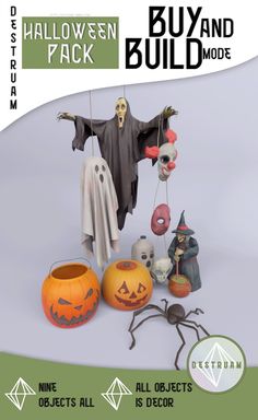 an image of halloween decorations on display for the buyer to buy and sell at this store