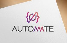 the logo for automate is made up of colorful shapes and letters that are overlapping