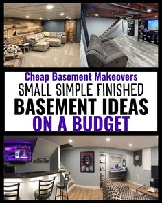 the basement is filled with furniture and other things to do on a budget conscious home