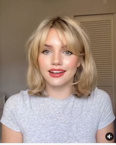 Lob With Grown Out Bangs, Short Layered Haircuts With Side Bangs, Blond Lob With Bangs, Blonde Layered Bob With Bangs, 90s Bob With Curtain Bangs, Dirty Blonde Bob With Bangs, Shay Sullivan Hair Short, Strawberry Blonde Bob With Bangs, Bob With Layers And Curtain Bangs