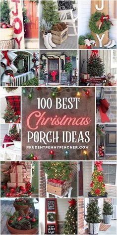 christmas porch decorations with red and green accents