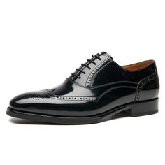 PRICES MAY VARY. Sophisticated Style: These handsome oxford dress shoes for men feature a sleek, high-shine polished cow leather upper with intricate brogue detailing for a classic, refined look Comfortable Fit: Crafted with a soft calfskin lining and cushioned footbed to provide all-day comfort and support. These men oxfords feature a lace-up design for a secure and customizable fit Durable Construction: The sturdy leather and rubber outsole offers excellent traction and long-lasting wear. Waxi Oxford Pointed Toe Oxfords For Wedding, Pointed Toe Oxfords For Wedding, Wingtip Leather Loafers For Weddings, Leather Wingtip Loafers For Wedding, Oxford Dress Shoes With Brogue Detailing For Wedding, Elegant Round Toe Loafers For Groom, Wingtip Leather Shoes With Brogue Detailing For Wedding, Wingtip Brogue Leather Shoes For Wedding, Wingtip Oxford Shoes For Wedding