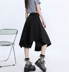 Japanese Women's Punk High waisted wide leg pants shorts loose pantsskirt Asian Women's Size: S: Waist: 64cm Skirt length: 70cm M: Waist: 68cm Skirt length: 70cm L: Waist: 72cm Skirt length: 70cm XL: Waist: 76cm Skirt length: 70cm Waist type: high waist (excluding other items in the picture) Paypal payment    We only accept Paypal payment in our store. Shipping Policy  Item will be shipped within handling time as soon as the payment verified.                            Please make sure shipping address                              Once the item is dispatched, the tracking number will be provided. About us    If you have any questions, please feel free to ask me.                          Your satisfaction is of utmost importance to us. Contact us    If you don't receive our reply within 2 b Black Harajuku Party Bottoms, Harajuku Style High Waist Cotton Pants, Harajuku Style Wide Leg Cotton Bottoms, Skirt Over Pants Japanese, Japanese Shorts, Asian Punk, Black Wide-leg Techwear Bottoms, Pants Skirt, High Waisted Wide Leg Pants