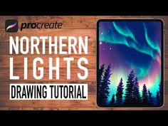 an iphone with the northern lights drawing on it and text overlay that reads, how to