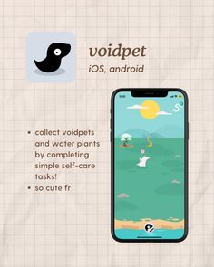 an iphone with the text voidpet on it