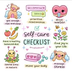 Self Care Reminders Quotes, Self Care Widget, Take Time For Yourself Quotes Self Care, Self Care For Kids, Self Care Reminders, Pink Self Care, Self Care Poster, Self Care Plan, Sleeping Schedule