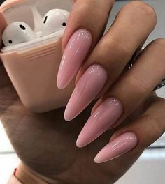 Kutek Disney, Unghie Sfumate, Wow Nails, Casual Nails, Soft Nails, Pink Acrylic, Oval Nails